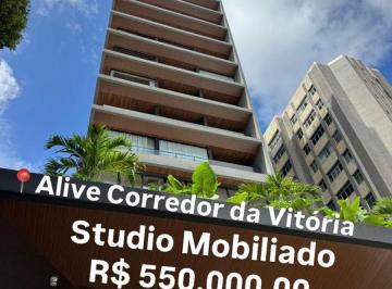Apartamento de 1 quarto, Salvador · Stúdio a venda 28 m2 Mobiliado no Alive Corredor da Vitória
