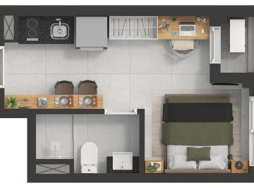 Planta 01 - 1 dorm 20,07m² - studio · Studio em Pinheiros São Paulo SP