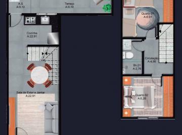 CASA 5 · Casa 2 Quartos, 1 Vaga