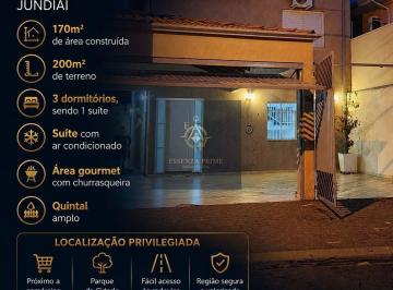 Casa · 173m² · 3 Quartos · 2 Vagas · Casa Padrão a Venda no Bairro Parque da Represa em Jundiaí