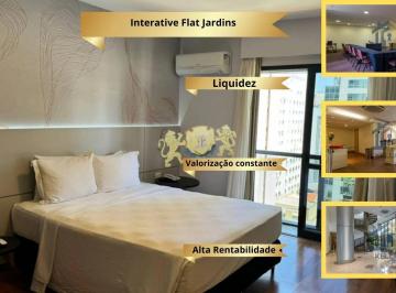 Apartamento · 24m² · 1 Quarto · 1 Vaga · Interative Flat Jardins: 24m² com Suíte e Vaga | Oportunidade nos Jardins