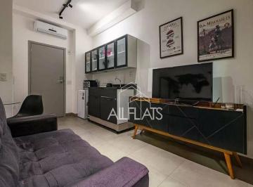 Quarto integrada a cozinha · Apartamento com 1 quarto à venda, 32 m² com varanda em Pinheiros - São Paulo/SP