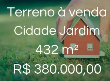 Terreno · 432m² · Terreno à venda, 432 m² por R$ 380.000,00 - Cidade Jardim - Uberlândia/MG