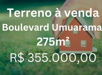 Terreno · 275m² · Terreno à venda, 275 m² por R$ 355.000,00 - Boulevard Umuarama - Uberlândia/MG