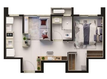 Apartamento · 61m² · 2 Quartos · 2 Vagas · Apartamento à venda no bairro Santa Mônica - Uberlândia/MG