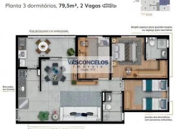 Apartamento · 79m² · 3 Quartos · 2 Vagas · Apartamento em Parque Industrial, São José dos Campos/SP de 79m² 3 quartos à venda por R$ 583.277,00