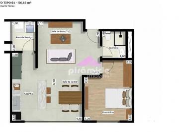 Apartamento · 56m² · 1 Quarto · 1 Vaga · Apartamento em Parque Balneário Poiares, Caraguatatuba/SP de 56m² 1 quartos à venda por R$ 486.535,0