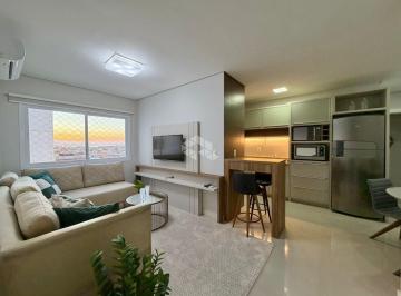 Apartamento · 60m² · 1 Quarto · 1 Vaga · Apartamento 1 dormitório, mobiliado e decorado, churrasqueira, box de garagem no Centro de Capão da 