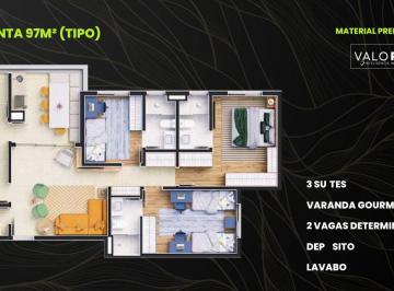 Apartamento de 3 quartos, São Paulo · Residencial Town 97m² / Exclusividade em 3 Suítes e Terraço Gourmet / Chaves em Junho/2029"