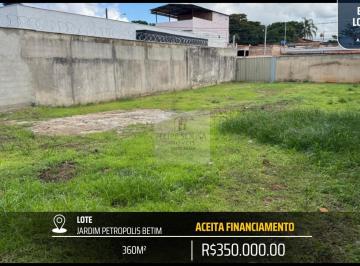 Terreno · 360m² · LOTE PLANO 360M² NO JARDIM PETROPOLIS - 12X30 - DOCUMENTAÇÃO OK