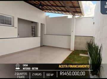 Casa · 100m² · 2 Quartos · 2 Vagas · CASA PRONTA COM QUINTAL E FINO ACABAMENTO - 2 QUARTOS 1 SUITE