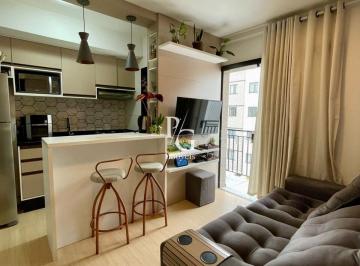 Apartamento · 47m² · 2 Quartos · 1 Vaga · Apto 3º andar c/ Elevador + 2 quartos + móveis planejados + Sacada com Churrasqueira– tudo que você
