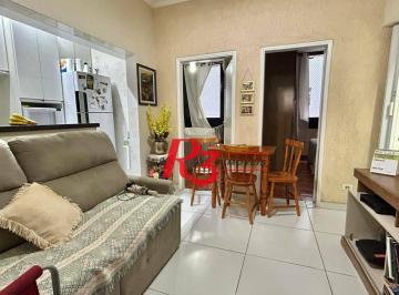 Sala para 2 ambientes · Apartamento com 2 dormitórios à venda, 47 m² - Gonzaga - Santos/SP