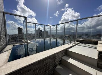 Apartamento · 3 Quartos · 2 Vagas · Cobertura com 3 suítes, piscina e vista para o mar na Guilhermina em Praia Grande SP
