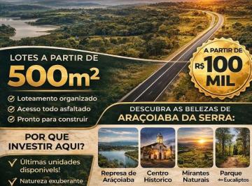 Terreno , Araçoiaba da Serra · OPORTUNIDADE EM ARAÇOIABA DA SERRA LOTES DE 500M²