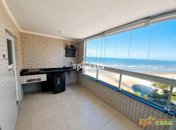 Apartamento · 83m² · 2 Quartos · 1 Vaga · Apartamento Sacada Gourmet Frente Mar com 2 quartos (suíte), Maracanã - Praia Grande
