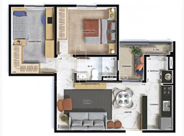 Apartamento · 58m² · 2 Quartos · 1 Vaga · Apartamento à venda 2 dormitórios 58m  Altos da Avenida, Jundiaí-SP R 517.000,00