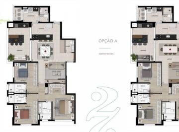Foto 01 · Apartamentos na planta com 133 metros quadrados e 3 suítes - Edifício Ventisette na cidade nova.