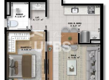 Apartamento de 1 quarto, Goiânia · APARTAMENTO 43,42MT 1 QUARTO SETOR MARISTA