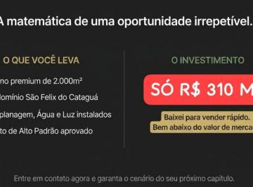 *TERRENO CONDOMÍNIO - OPORTUNIDADE CONDOMINIO 2000M²
Vendo terreno de 2000 m² n · Terreno Catagua Taubaté 2000m2