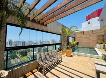 Apartamento · 400m² · 4 Quartos · 4 Vagas · Cobertura residencial à venda em Boqueirão, Santos – exclusividade com vista e conforto