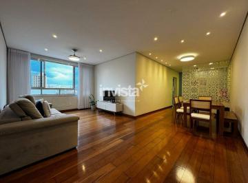 Apartamento · 139m² · 3 Quartos · 1 Vaga · Apartamento Residencial 3 dormitórios (1 suíte) no Embaré, Santos | Fundo | Mobiliado