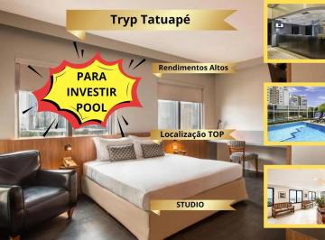 Apartamento · 28m² · 1 Quarto · 1 Vaga · Flat 28m² no Hotel Tryp Tatuapé | Investimento com 1 Suíte e 1 Vaga