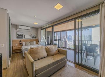 Apartamento · 44m² · 1 Quarto · 1 Vaga · Studio de 44m² completamente MOBILIADO à venda com 1 vaga no Itaim Bibi.