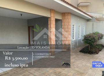 Casa · 170m² · 3 Quartos · ALUGA-SE CASA JD YOLANDA - R$ 3.500,00