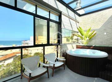 Apartamento · 151m² · 3 Quartos · 2 Vagas · Cobertura Duplex mobiliada à venda com vista para o mar - 03 suítes e SPA em Canto Grande - Bombinha