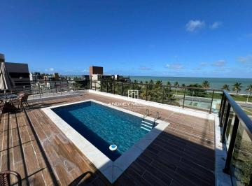 Área de lazer com vista para o mar · Apartamento MOBILIADO com 1 dormitório à venda, 38 m² por R$ 510.000 - Intermares - Cabedelo/PB