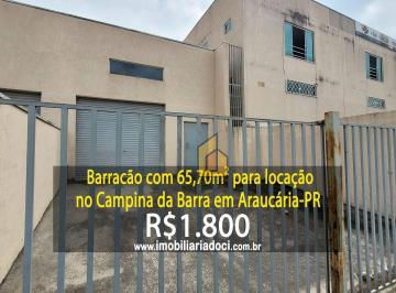 6ee081bb20f6ea1b3e83ce1e1d06fc9049cbb480 · Barracão com 65,70m² no Campina da Barra em Araucária-PR - Locação por R$1.800,00