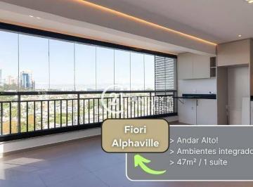 050189063c019bca31a6a5278515e3f69998379f · Apartamento com 1 dormitório para alugar, 46 m² por R$ 6.227,00/mês - Empresarial 18 do Forte - Baru
