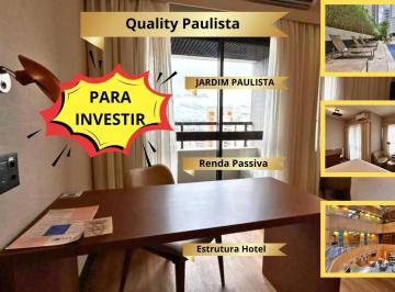 Apartamento · 27m² · 1 Quarto · 1 Vaga · Studio 27m² no Quality Paulista | Jardins | 1 Suíte e 1 Vaga