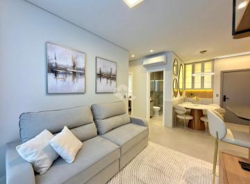 Apartamento · 75m² · 2 Quartos · 1 Vaga · Apartamento de 2 dormitórios sendo 1 suíte mobiliado com vaga de garagem no Navegantes em Capão da C