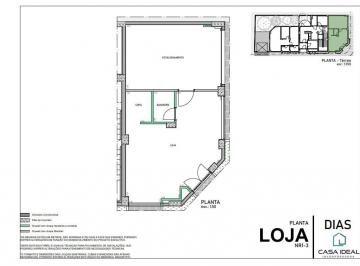 Comercial · 54m² · Loja na Rua Dias de Toledo, N. 344 • 54 m²