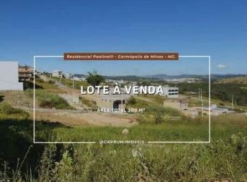 Terreno · 300m² · Lote 02 - Quadra 05, à venda na Rua Minas, Residencial Paolinelli - Carmópolis de Minas - MG.
