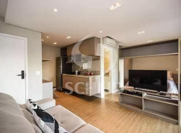 Apartamento · 43m² · 1 Quarto · 1 Vaga · Apartamento Mobiliado para Locação no Brooklin - 1 Dormitório, 1 Vaga e Andar Alto