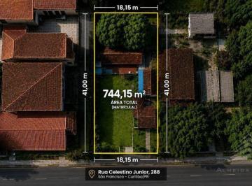 06f5ed70393db794de9312484d00a0043693076a · Terreno à venda, 744 m² por R$ 2.100.000,00 - São Francisco - Curitiba/PR