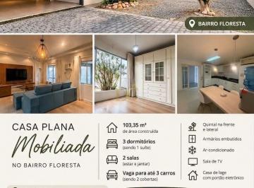Casa · 103m² · 3 Quartos · 3 Vagas · Casa Térrea 100% AVERBADA no Floresta com 3 quartos