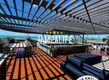 Apartamento · 55m² · 1 Quarto · Flat pé na areia no Jardim Oceania | Porteira Fechada