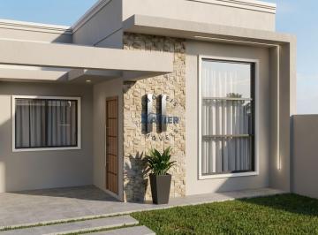 Casa · 70m² · 3 Quartos · 2 Vagas · Casa plana com 3 quartos, suíte, pé-direito alto e fachada moderna no Veredas!