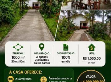 Casa · 1000m² · 2 Quartos · 12 Vagas · Oportunidade Imperdível para Investidores Vende-se Casa em Bertioga Chácara Vist