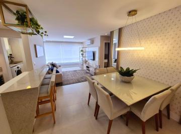 Apartamento · 77m² · 2 Quartos · Apartamento 2 dormitórios (sendo 1 suíte) mobiliado e decorado, sacada com churrasqueira e todo clim
