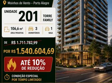 Apartamento de 3 quartos, Porto Alegre · GO MOINHOS FAMILY - ATÉ 10% DE DESCONTO
