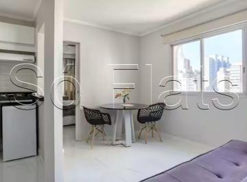 Apartamento · 30m² · 1 Quarto · 1 Vaga · Flat no Paulista Flat I com 30m², 1 dormitório e 1 vaga, disponível para locação nos Jardins.