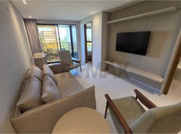Apartamento · 77m² · 2 Quartos · 1 Vaga · Aluguel pé na areia em Ponta de Campina 404C - Com estrutura de Resort!