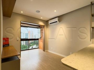 Apartamento · 41m² · 1 Quarto · 1 Vaga · Flat sofisticado na Vila Nova Conceição | Varanda envidraçada perto do Parque Ibirapuera
