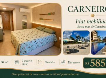 Apartamento de 1 quarto, Tamandaré · Flat em Carneiros
