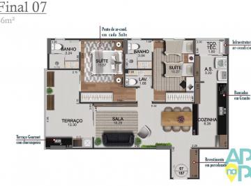 Apartamento · 86m² · 2 Quartos · 2 Vagas · Apartamento Padrão no Caiçara!